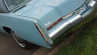 1975 Oldsmobile Toronado high mounted brake and turn signal light above trunklid