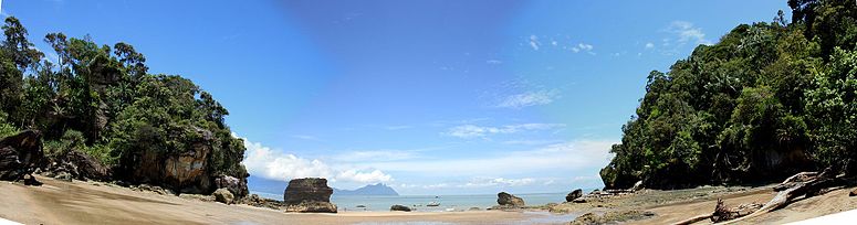 峇哥國家公園的沙灘全景