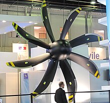 A Hamilton Sundstrand propeller for the A400M at the Paris Air Show, 2009 A400M Propeller (Hamilton-Sundstrand).jpg