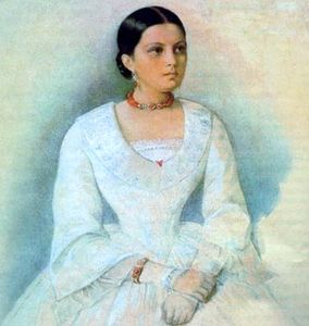 Avdotya Panaeva, wife of Ivan Panaev. (1850s)