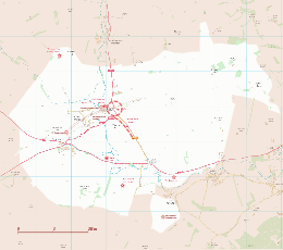Bản đồ hiển thị ranh giới và các địa điểm chính trên phần Avebury của Di sản Thế giới Stonehenge and Avebury