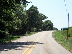 Entrance to Blacburn on Highway 74