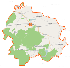 Mapa lokalizacyjna gminy Borkowice