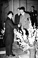 Image 46British Prime Minister Neville Chamberlain and Hitler at a meeting in Germany on 24 September 1938, and Hitler demanded the immediate annexation of Czechoslovak border areas. (from Causes of World War II)