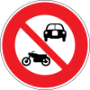 No entry for all motor vehicles