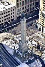 Vue depuis le 875 North Michigan Avenue.