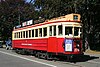 A preserved Brill car on the Christchurch tram heritage line