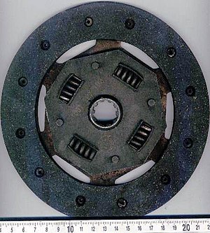 Single, dry, clutch friction disc. The splined...