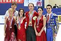 Podium de la Coupe de Chine 2010 avec Ekaterina Bobrova / Dmitri Soloviev et Federica Faiella / Massimo Scali