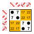 Циклическая группа 4; Таблица Кэли (порядки элементов 1,2,4,4); подгруппа S4.svg