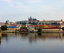 Prague Castle hosted the 1st EPC summit on 6 October 2022 Czech-2013-Prague-View from Charles Bridge of Prague Castle.jpg