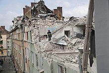 Destroyed residential building in Lviv Damages after Russian missile strike on July 6, 2023 in Lviv (2).jpg