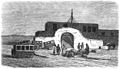 Die Gartenlaube (1858) b 145 1.jpg Poststation in der Wüste zwischen Cairo und Suez