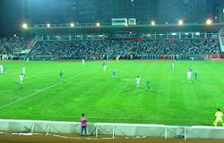 Football game being played at Diyarbakir Atatürk stadium