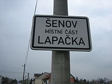 Dopravní značka na Lapačce.