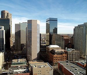 English: Downtown skyscrapers in Denver, Colorado.