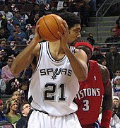 Duncan backing down Ben Wallace in a 2005 game Duncan Wallace.jpg