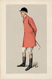 Caricature of Mr Edgar Lubbock (1847-1907): "The Master of the Blankney".
Published in Vanity Fair (1906) Edgar Lubbock Vanity Fair 4 January 1906.jpg