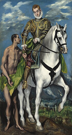 El Greco, Saint Martin and the Beggar, c. 1597-1599 El Greco - San Martin y el mendigo.jpg