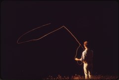 There are concerns that angling causes pain in fish. FLY FISHERMAN - NARA - 542559.tif