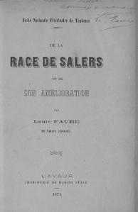 Louis Faure, De la race de Salers et de son amélioration, 1891    