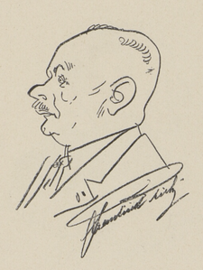 František Tichý (karikatura Ivana Sorse, 1932)