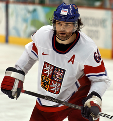 Jágr during the 2010 Winter Olympics in Vancouver