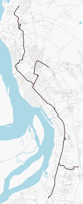 Map of Khabarovsk Tramway