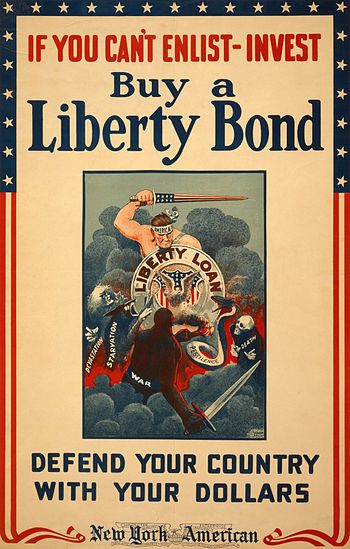 A United States poster advertising World War I...