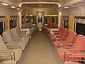 The interior of a lightweight observation at the National Railroad Museum, Green Bay, Wisconsin