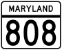 Maryland Route 808 marker