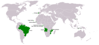 Map of Lusophone world. Map made from :Image:B...