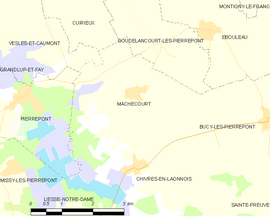 Mapa obce Mâchecourt