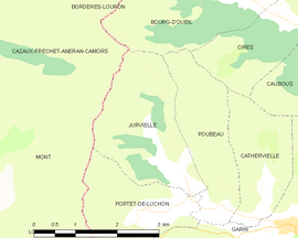 Mapa obce Jurvielle