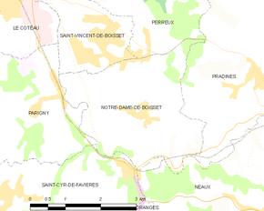 Poziția localității Notre-Dame-de-Boisset