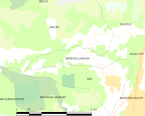 Poziția localității Sère-en-Lavedan