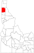 Map of Idaho highlighting Kootenai County.svg