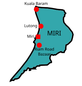 Localisation de District de Miri