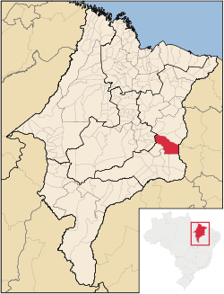 Localização de Parnarama no Maranhão