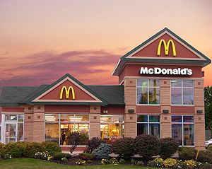 A McDonalds location in Moncton (mountain road...