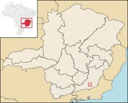 Localização de Rochedo de Minas em Minas Gerais