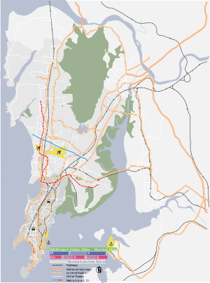 Map of Mumbai city district and Mumbai suburba...