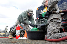 New York Army National Guardsmen distributing fuel at the Staten Island Armory to those in the local area affected by Hurricane Sandy New York National Guard - Flickr - The National Guard (21).jpg