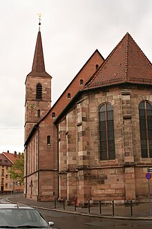 Ostseite der evangelischen St.-Bartholomäus-Kirche