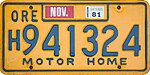 Номерной знак дома на колесах Орегона 1981 года, оранжевый Префикс Irwin-Hodson H9.jpg