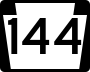 Pennsylvania Route 144 marker