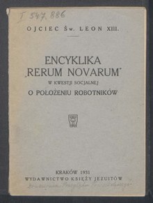 Encyklika Rerum novarum od papeže Lva XIII.