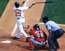 Rafael Palmeiro (batter), one of the MLB players suspended for steroid use Palmeiro swing2.png