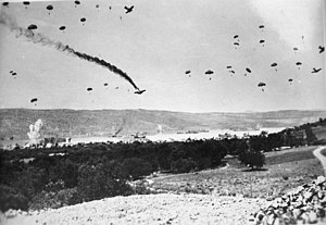 German paratroopers land in Crete, May 1941