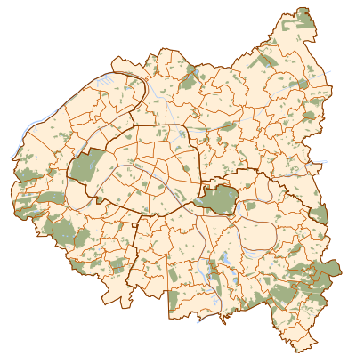 Pozíciós térkép Párizs és környéke